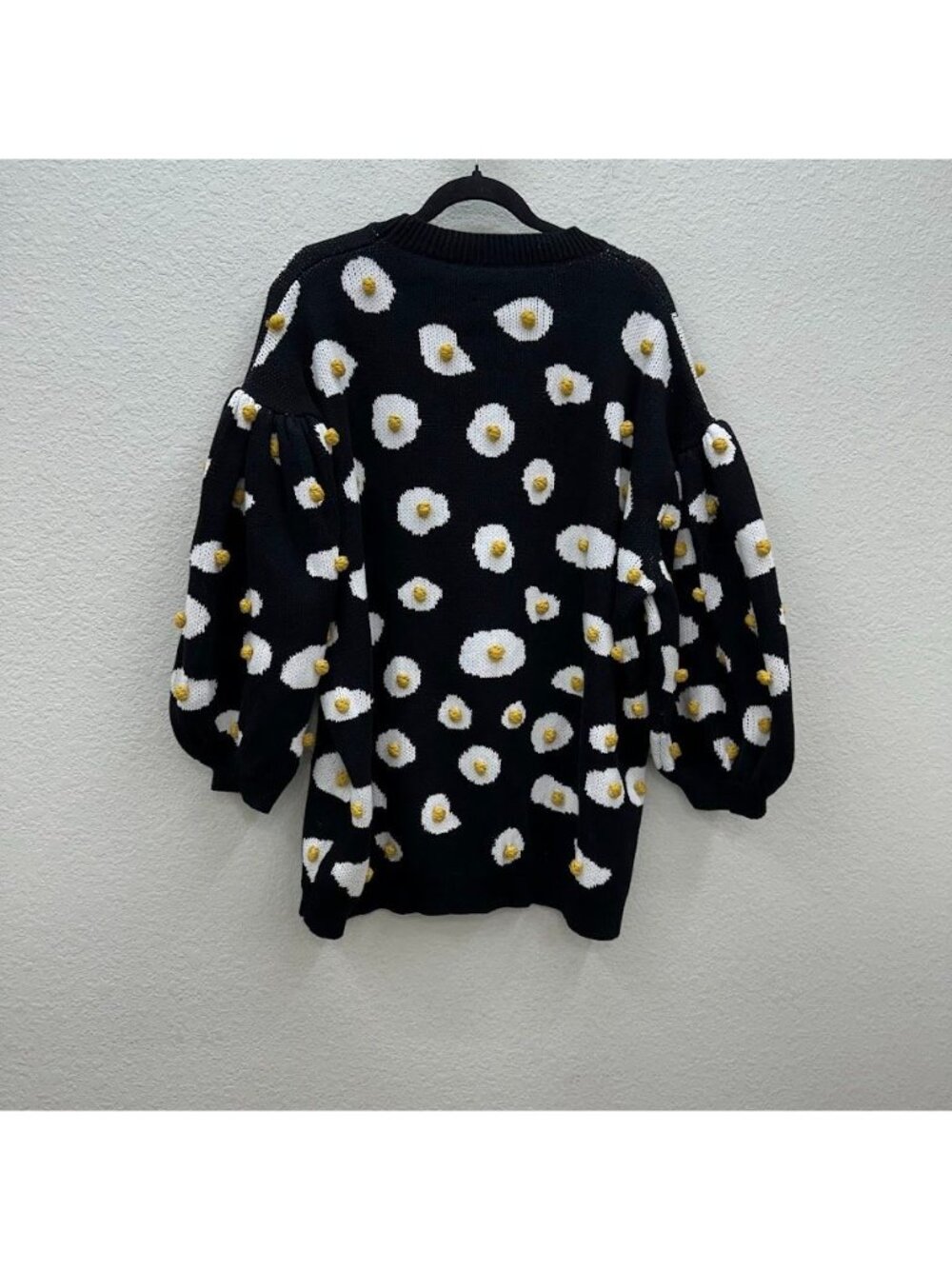 Fashion Brand Co Penelope Gazin Black Knit Egg Sweater Puff Sleeve Women 3XL/4XL - Picture 5 of 7